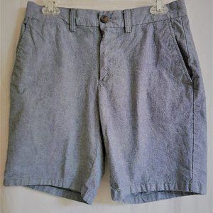 Men's Slim Fit Shorts Chambray Blue Waist Size 29